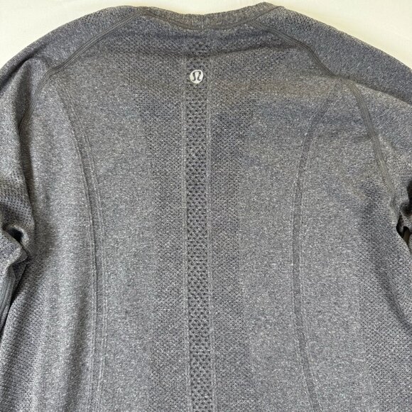Lululemon Swiftly Tech Long Sleeve Heathered Black Gray Sz 8 - Picture 8 of 8